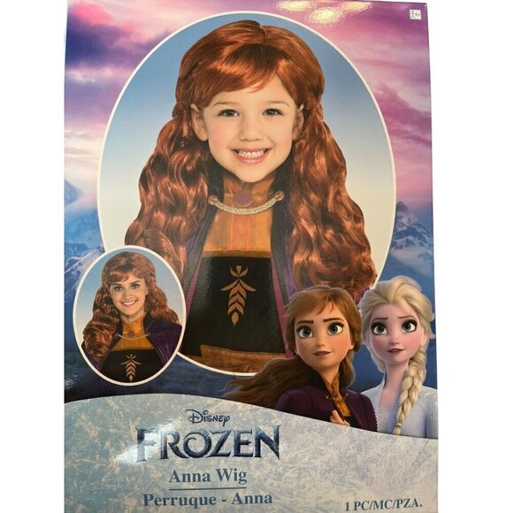 Disney Frozen Anna Wig Red Synthetic Hair 1 PC Costume Accessory - Picture 1 of 3